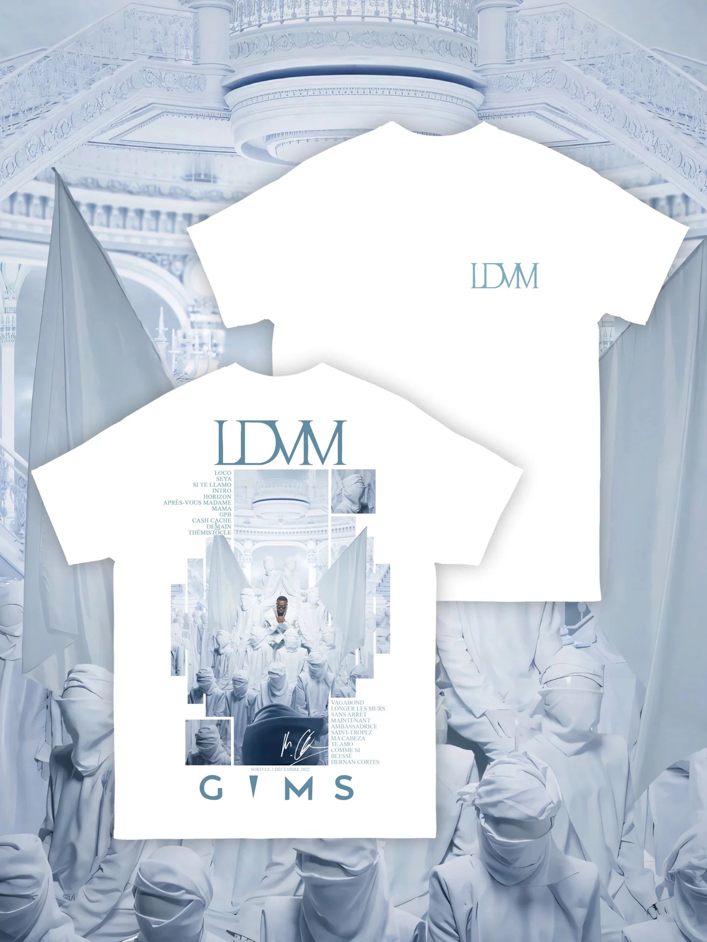 Album French Singer Gims LDVM Graphic T-shirt Men Women Pop Music