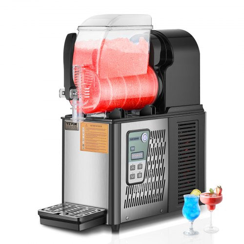 Commercial Slushy Machine, 4L Single Tank Frozen Drink Machine, 16