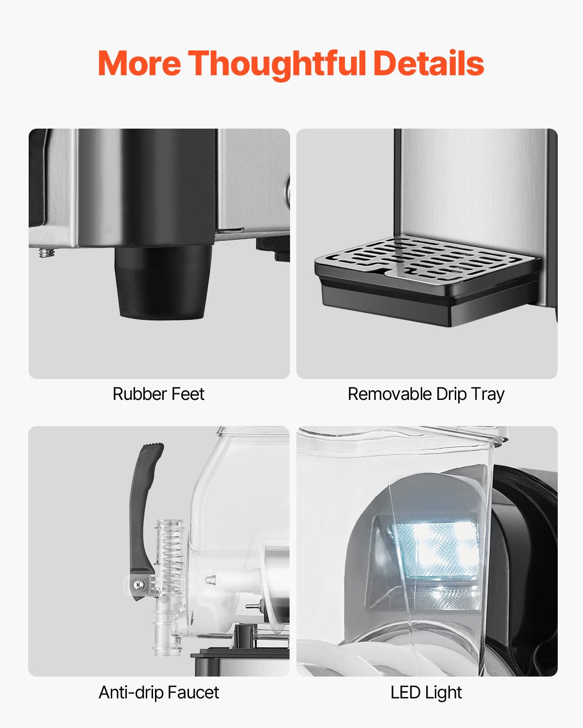 Commercial Slushy Machine, 4L Single Tank Frozen Drink Machine, 16