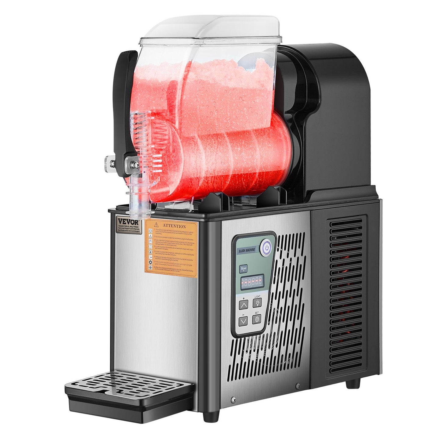 Commercial Slushy Machine, 4L Single Tank Frozen Drink Machine, 16
